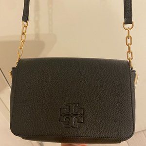 Tory Burch Black Pebble Leather Crossbody Bag